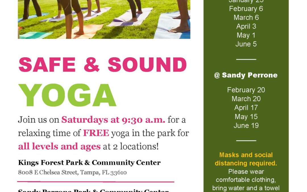 Safe & Sound Yoga in the Park at Sandy Perrone